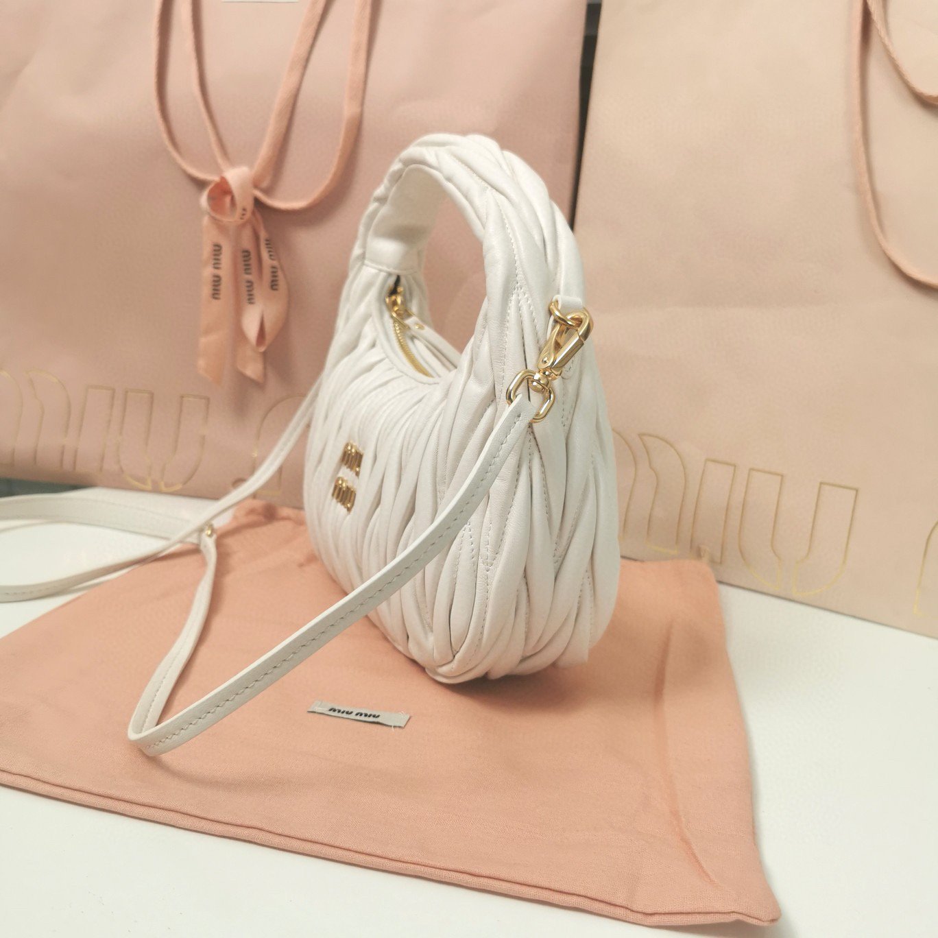 Miu Miu Bag White - Image 8