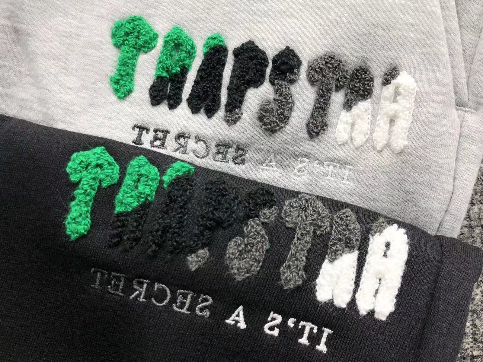 Trapstar Chenille Decoded Tracksuit Grey Green - Image 9