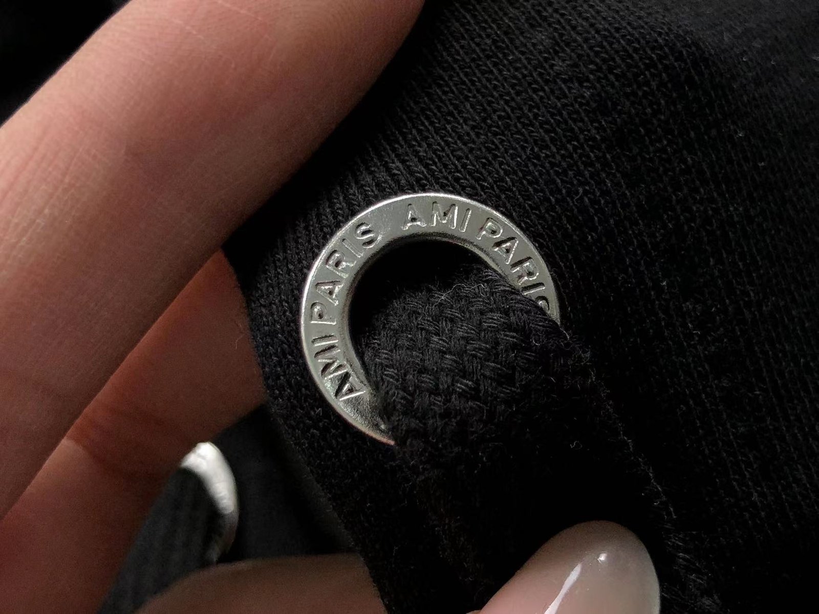 Ami Red Heart Zip Up Hoodie White - Image 9