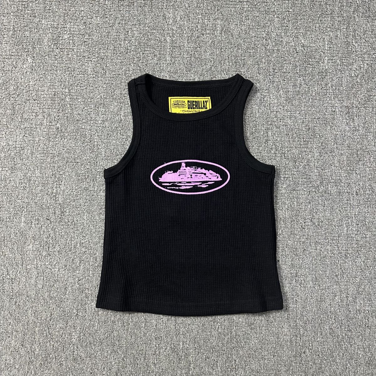 Corteiz Alcatraz Tank Top Black Pink - Image 2