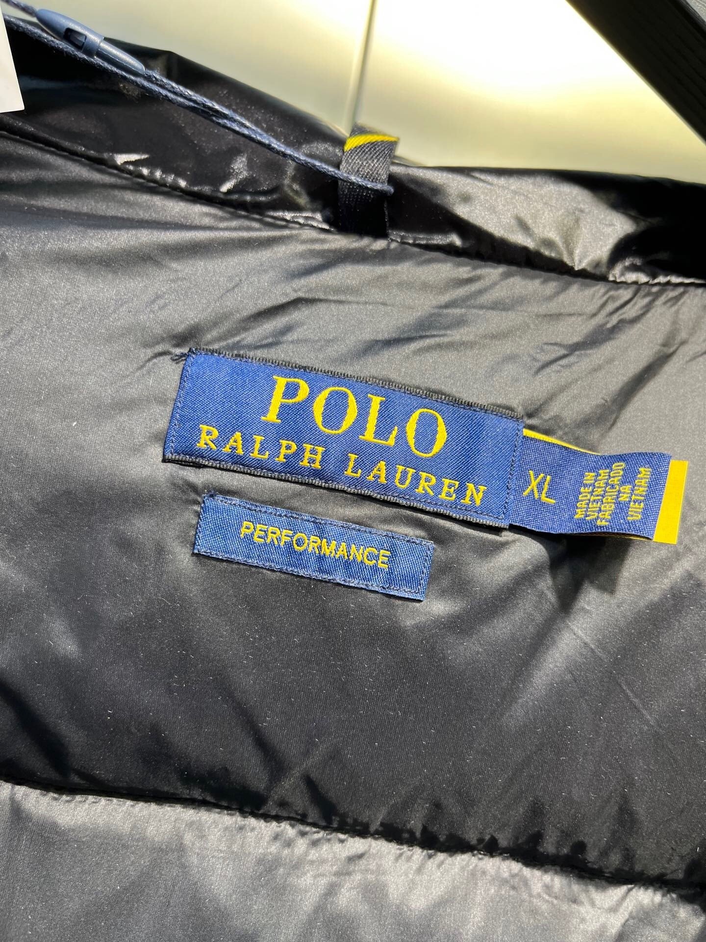 Polo Ralph Lauren Black Shiny Down Puffer Jacket - Image 9