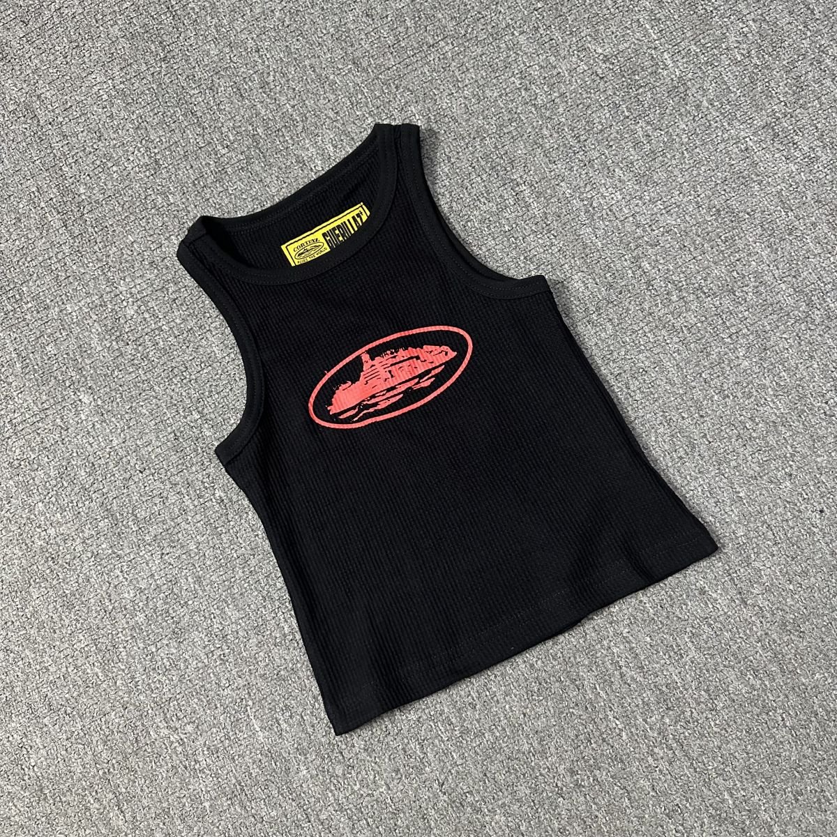 Corteiz Alcatraz Tank Top Black Red - Image 3