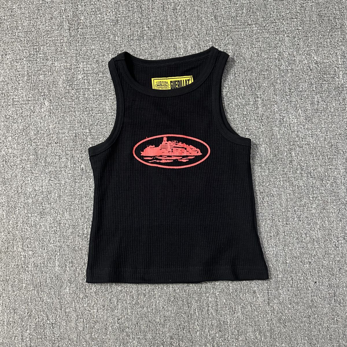 Corteiz Alcatraz Tank Top Black Red - Image 2