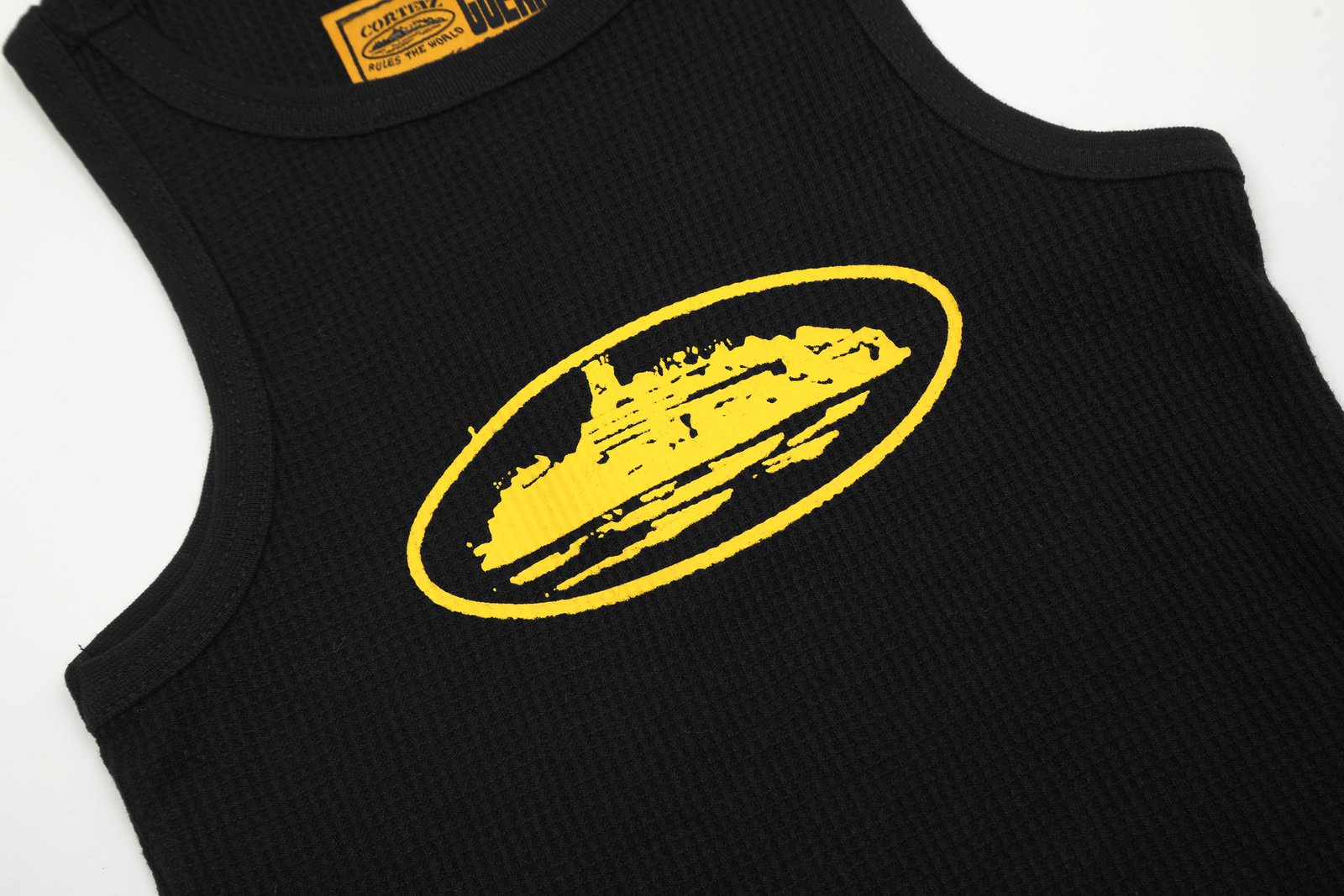Corteiz Alcatraz Tank Top Black Yellow - Image 5