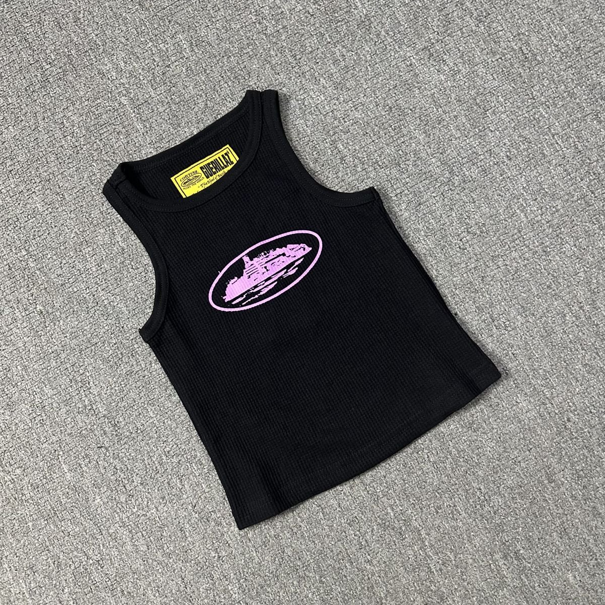 Corteiz Alcatraz Tank Top Black Pink - Image 3