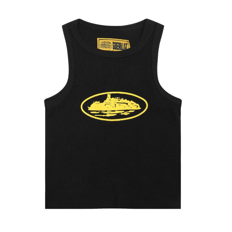 Corteiz Alcatraz Tank Top Black Yellow