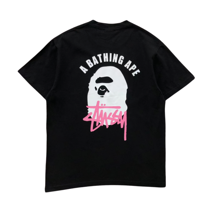 Bape x Stussy Tshirt Black