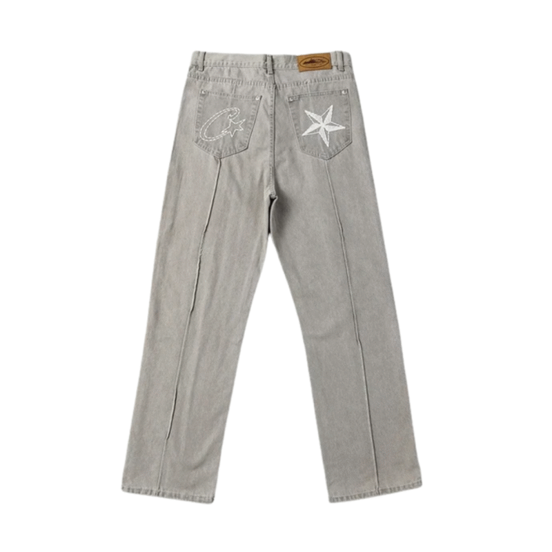 Corteiz Alcatraz Denim Jeans-Grey