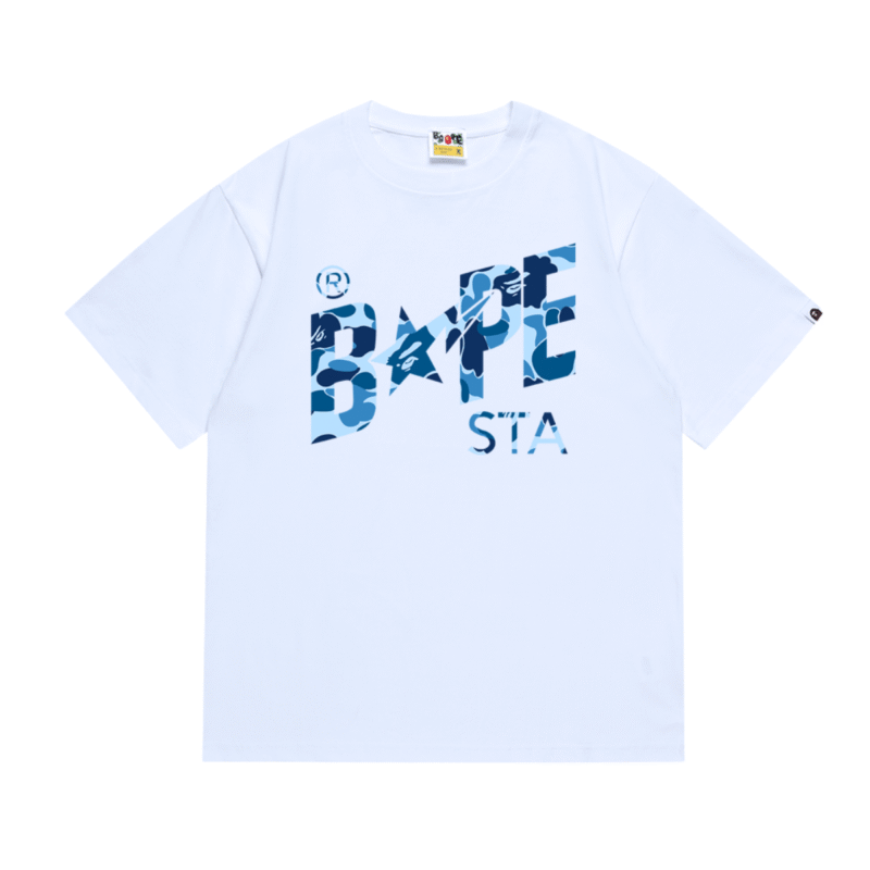 Bape Sta Tshirt White Blue