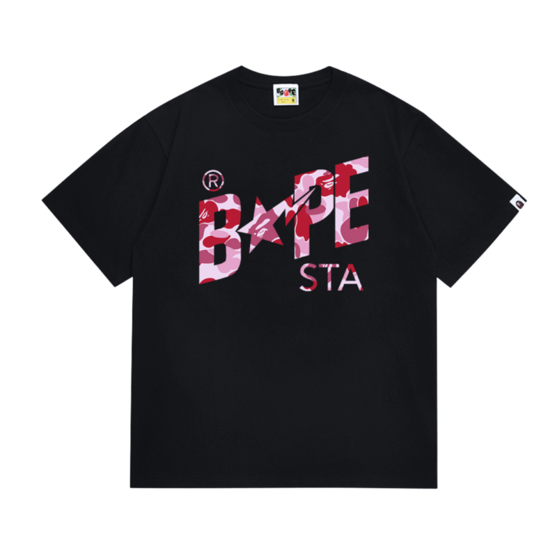 Bape Sta Tshirt Black Pink