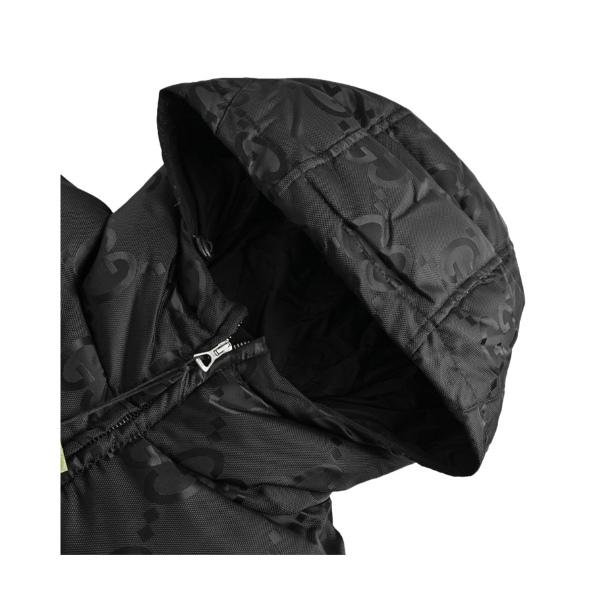 Gucci Hooded Down Jacket Black Canvas - Image 3