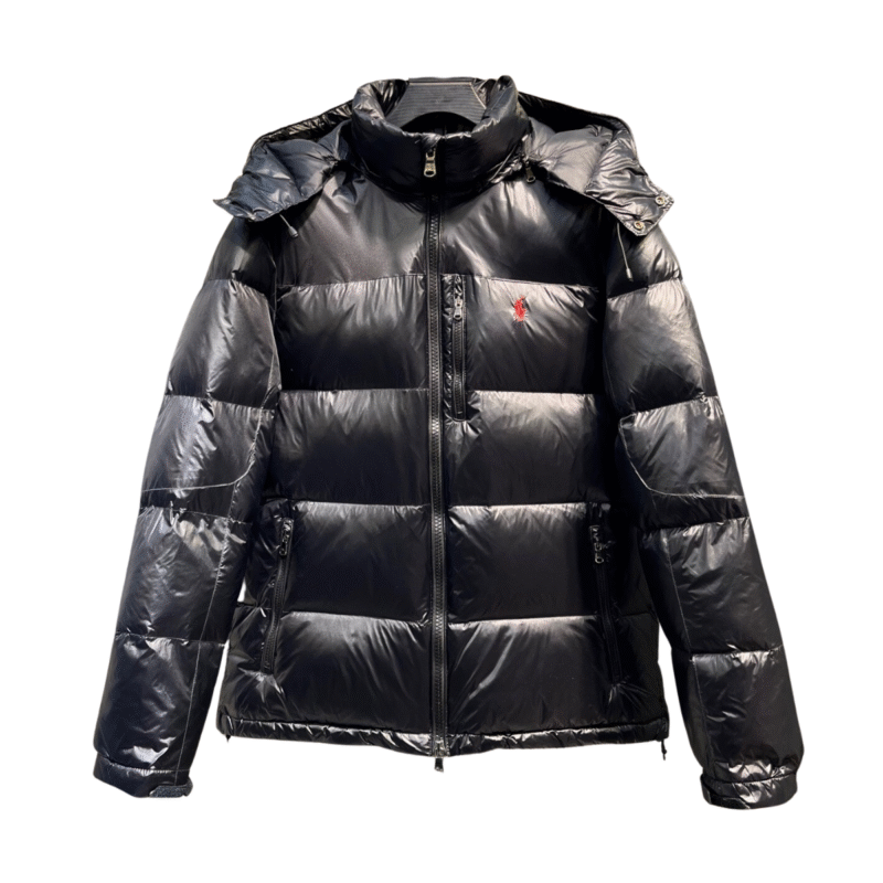 Polo Ralph Lauren Black Shiny Down Puffer Jacket