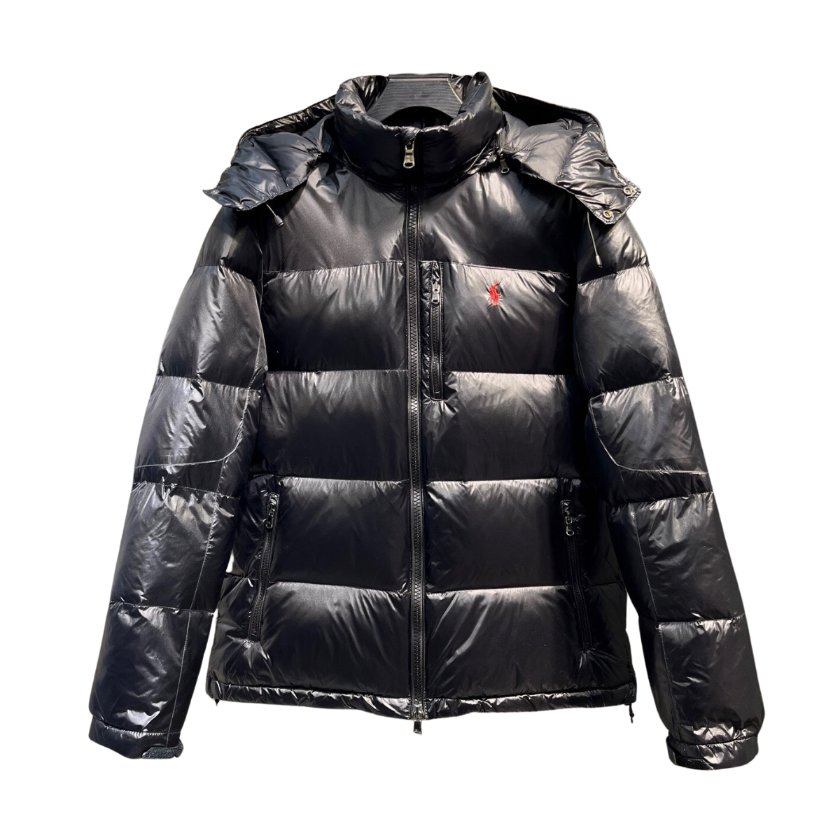 Polo Ralph Lauren Black Shiny Down Puffer Jacket