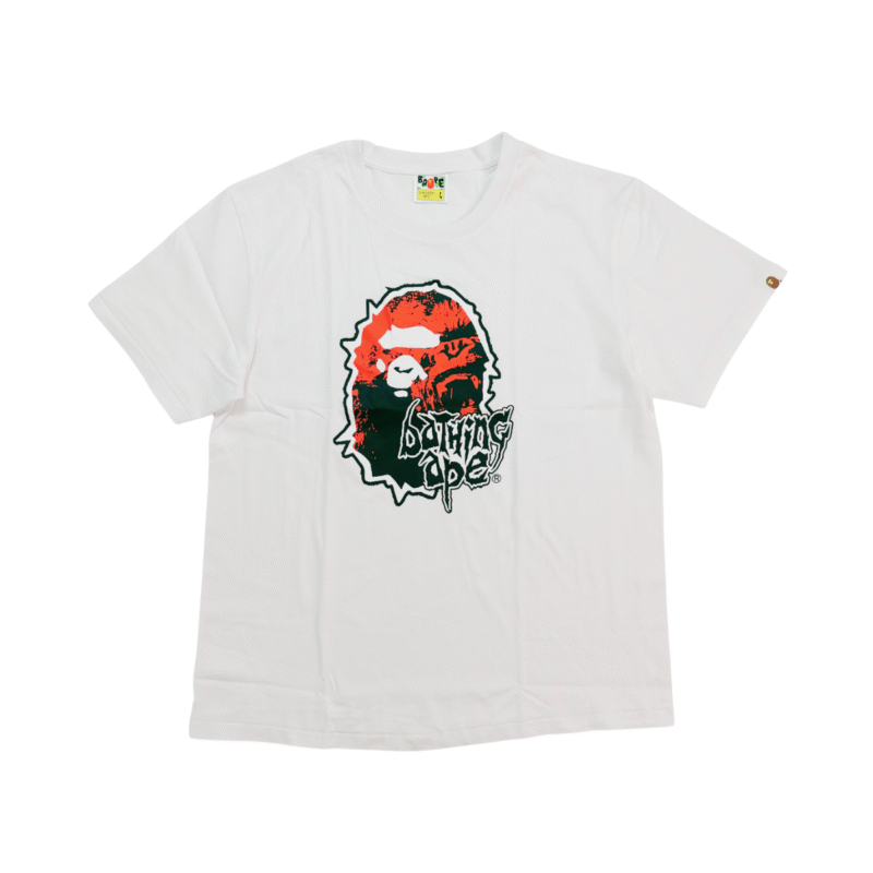 Bape Mad Ape Head Tee White