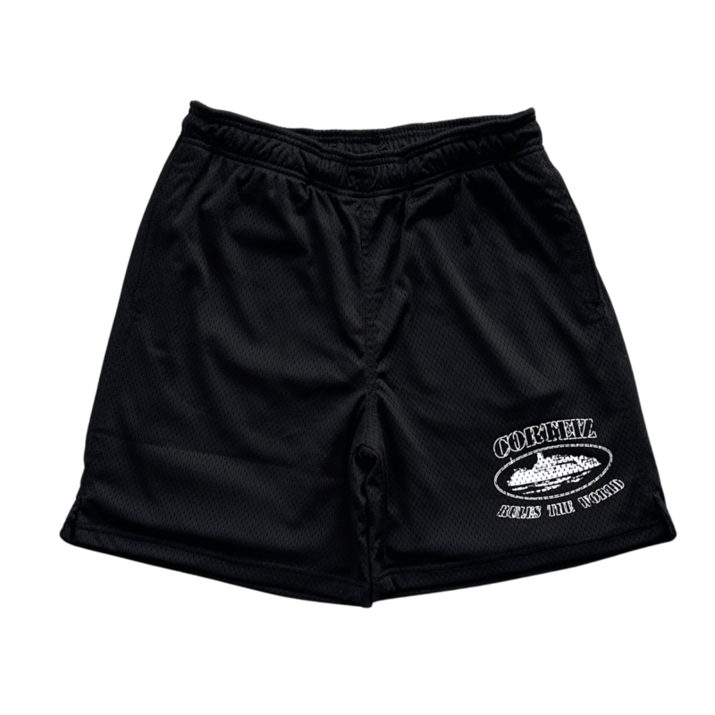 Corteiz Rtw Mesh Shorts-Black
