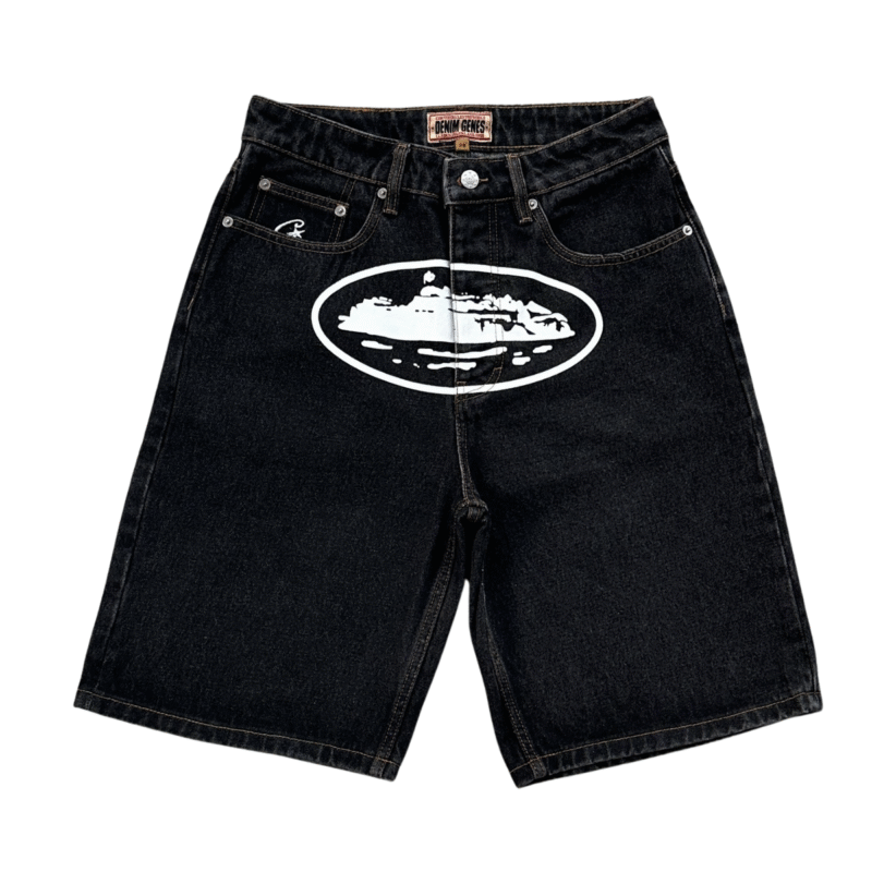 Corteiz Island Baggy Shorts-Black