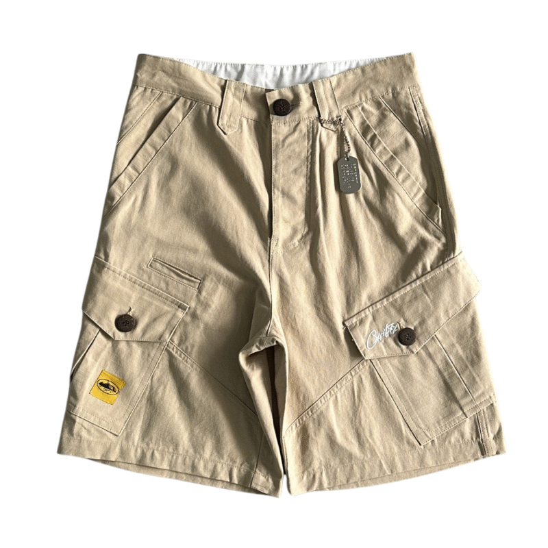 Corteiz Slant Pocket Khaki Shorts