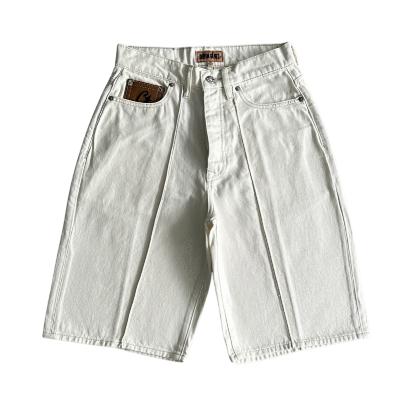 Corteiz Denim Shorts Jeans-White