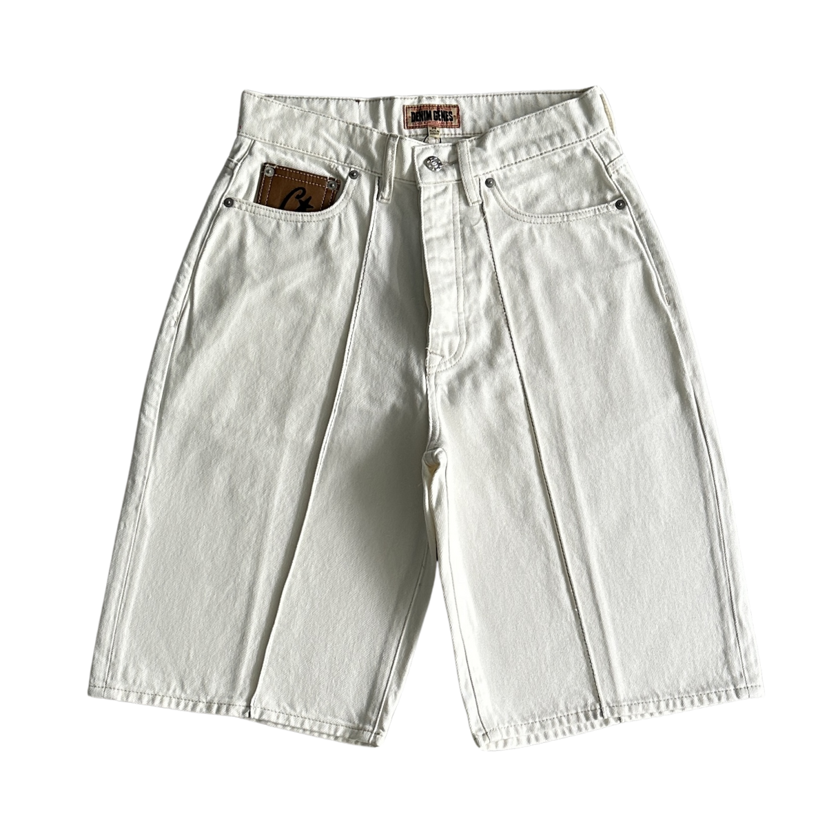 Corteiz Denim Shorts Jeans-White