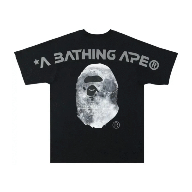 Bape Ape Head Moon Tee Black