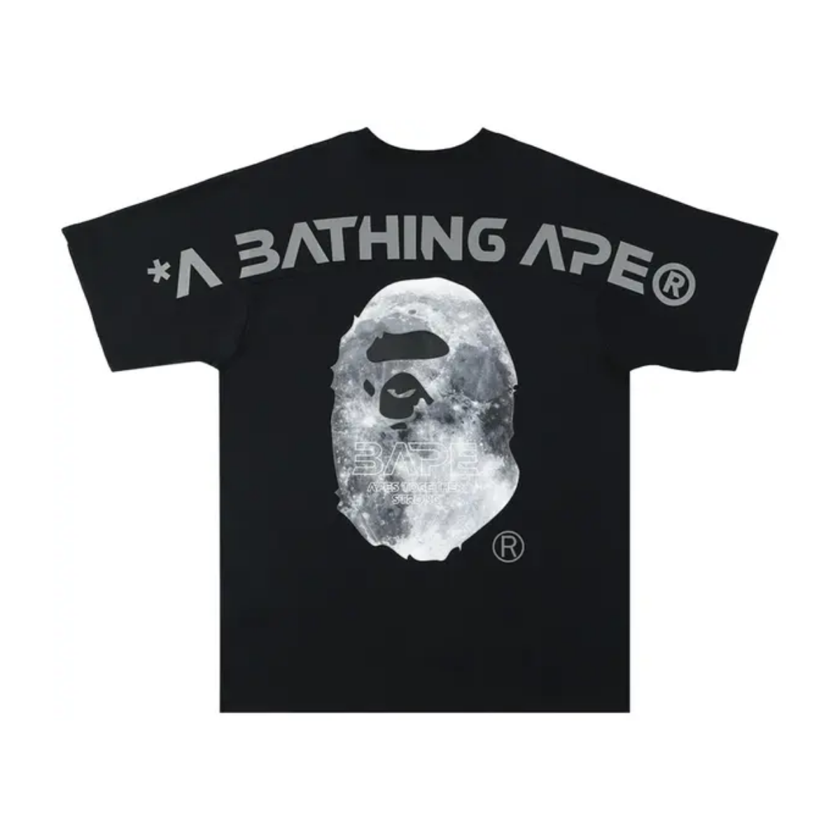 Bape Ape Head Moon Tee Black