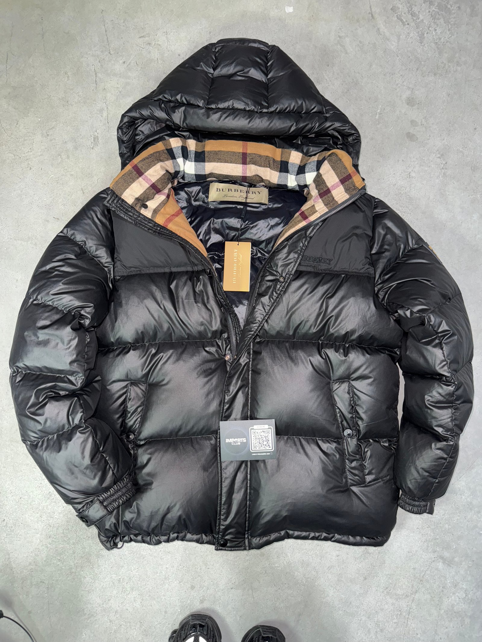 Burberry Pattern Black Puffer - Image 2