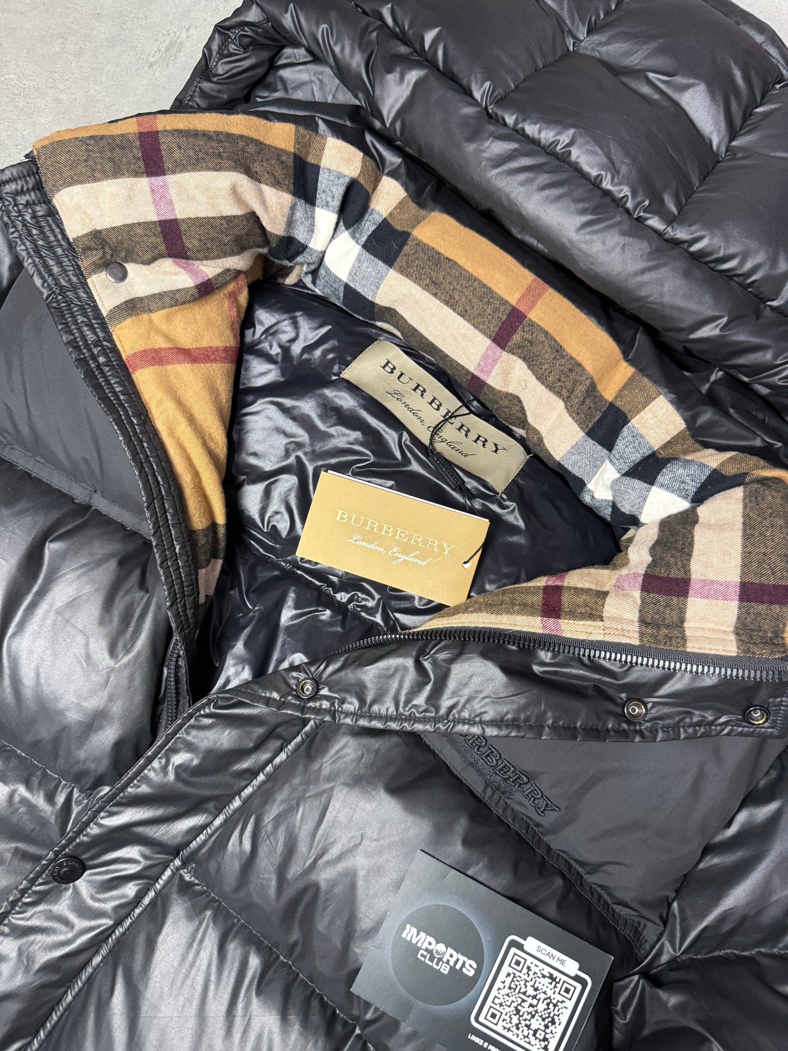 Burberry Pattern Black Puffer - Image 9