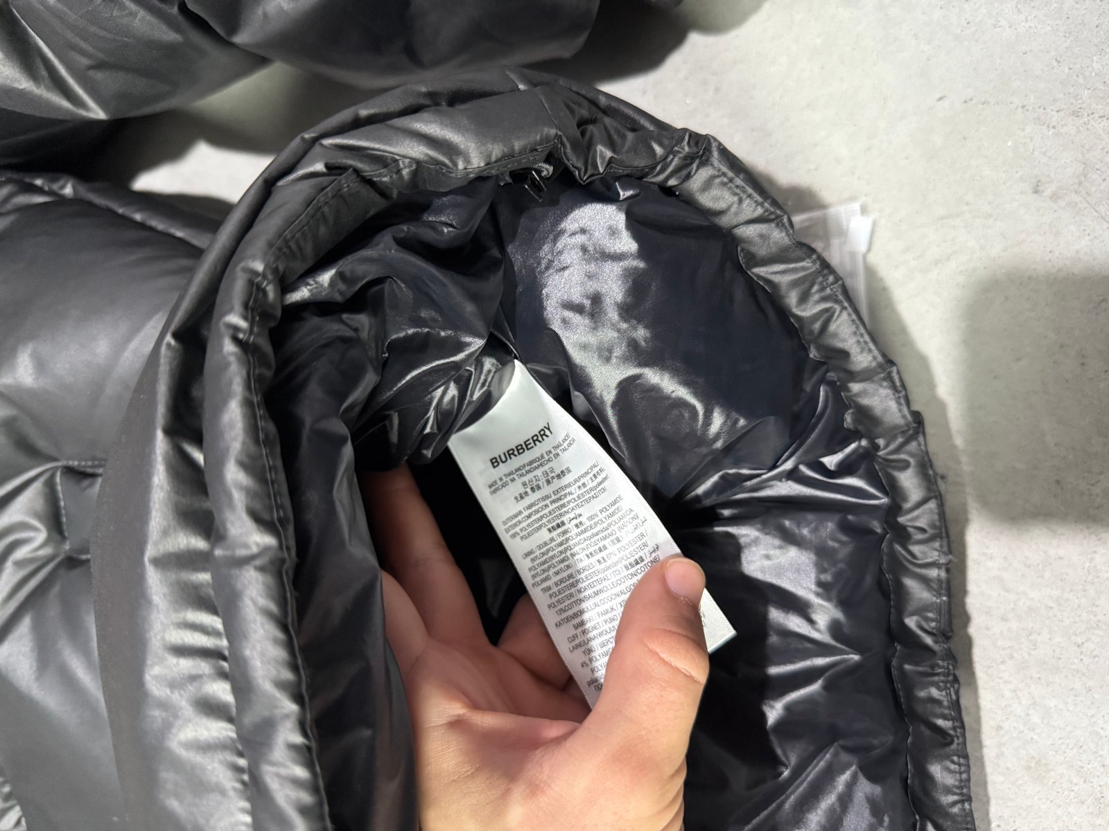 Burberry Pattern Black Puffer - Image 5