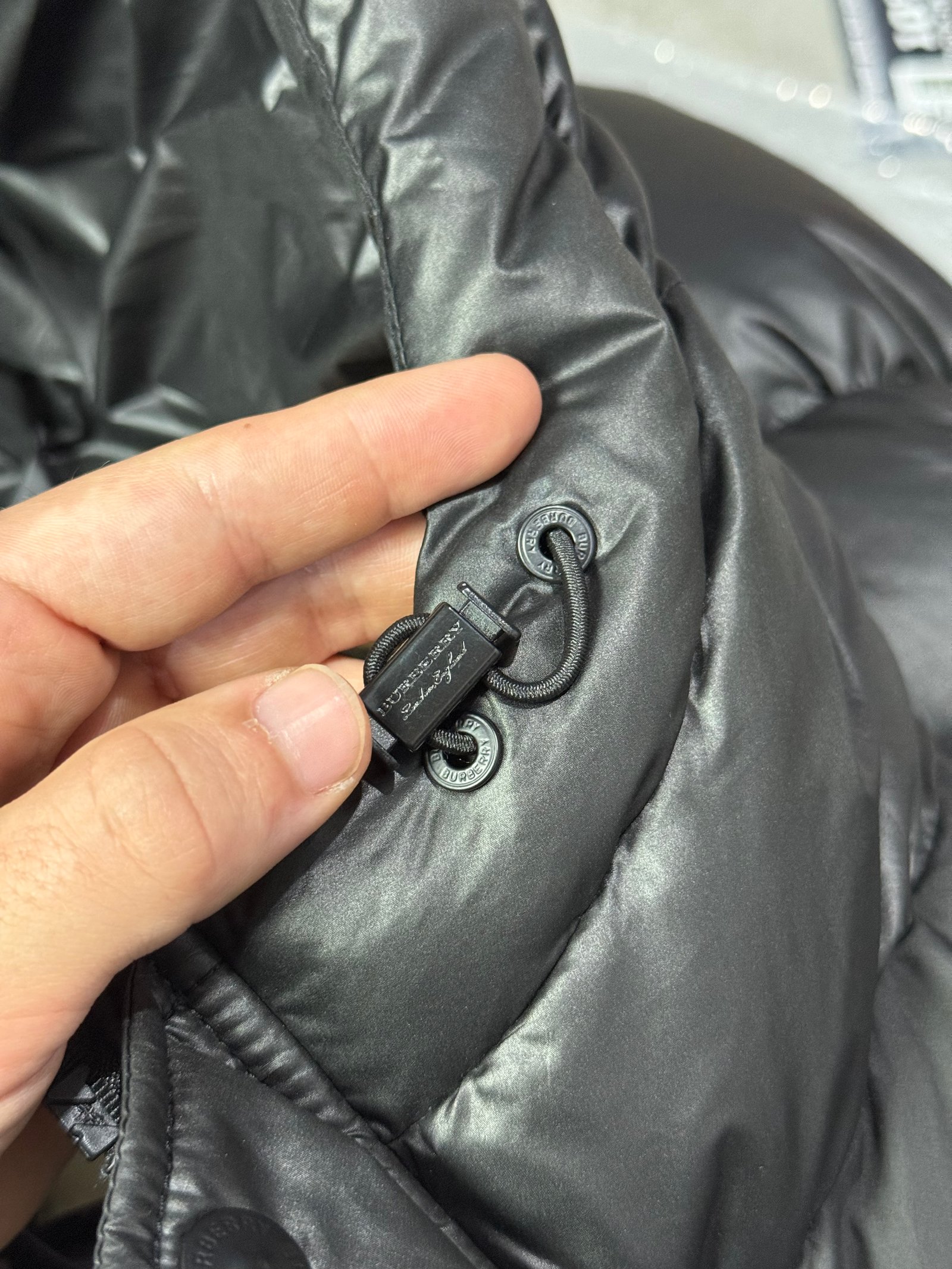 Burberry Pattern Black Puffer - Image 8