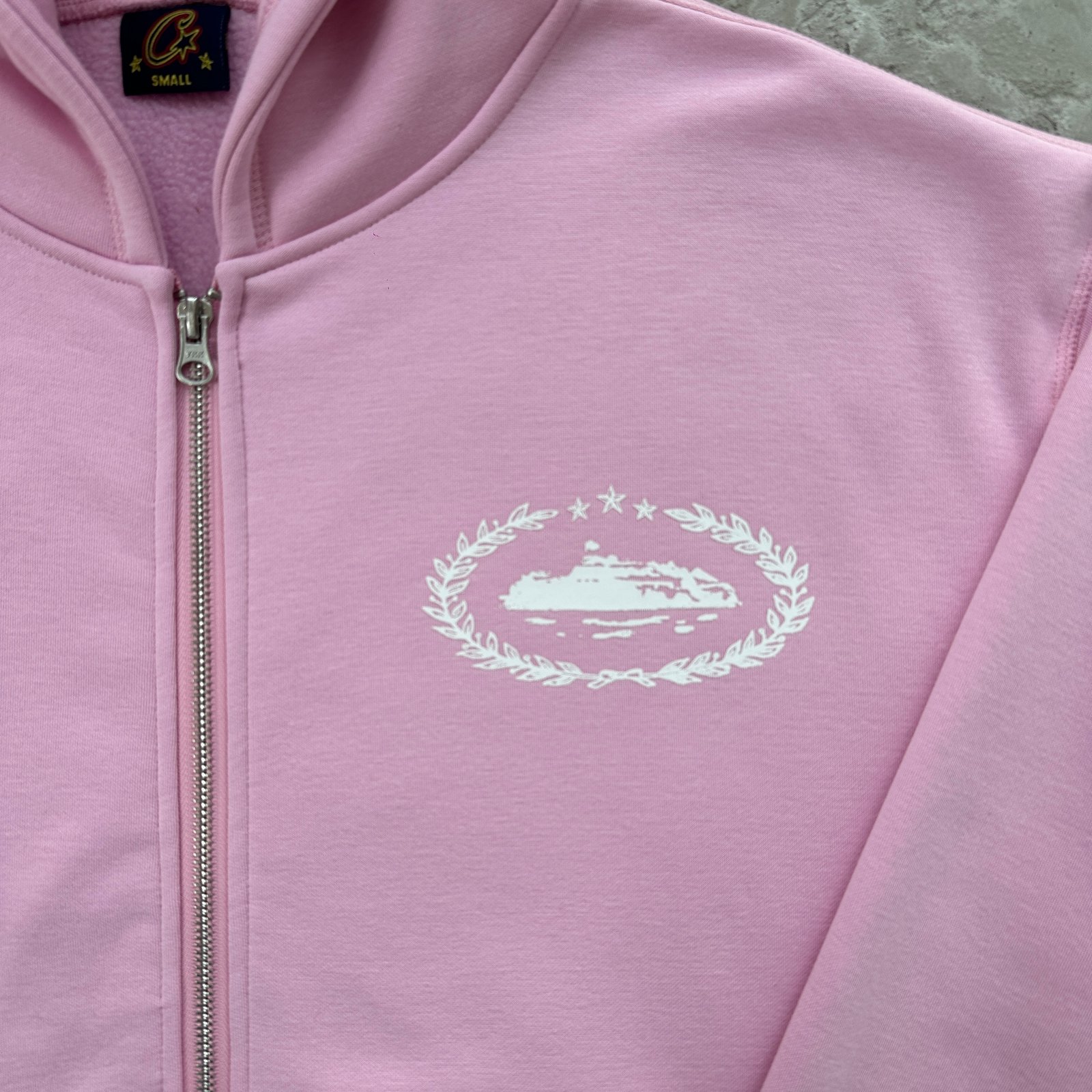 Corteiz Superior Royale Zip Hoodie Pink - Image 4
