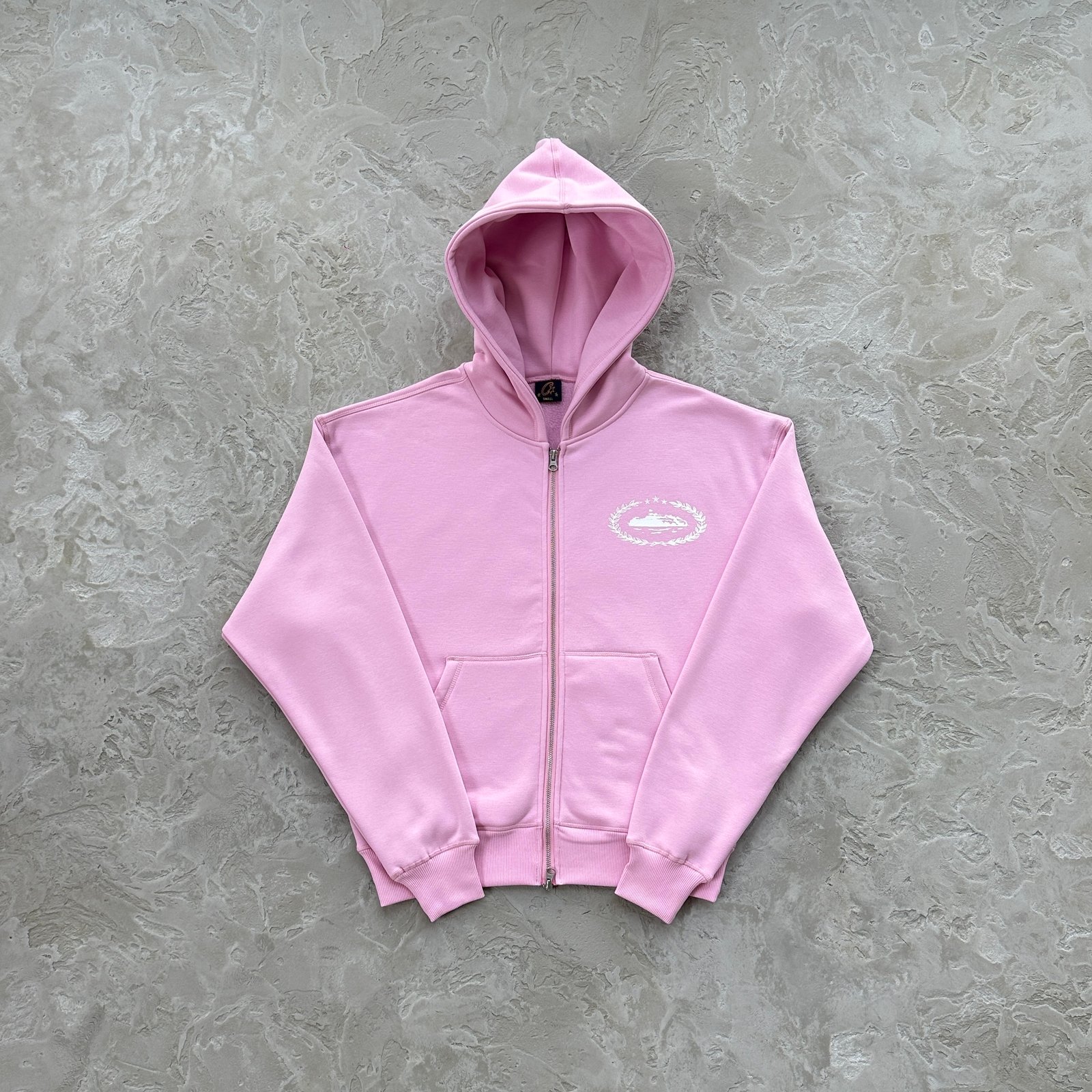 Corteiz Superior Royale Zip Hoodie Pink - Image 3