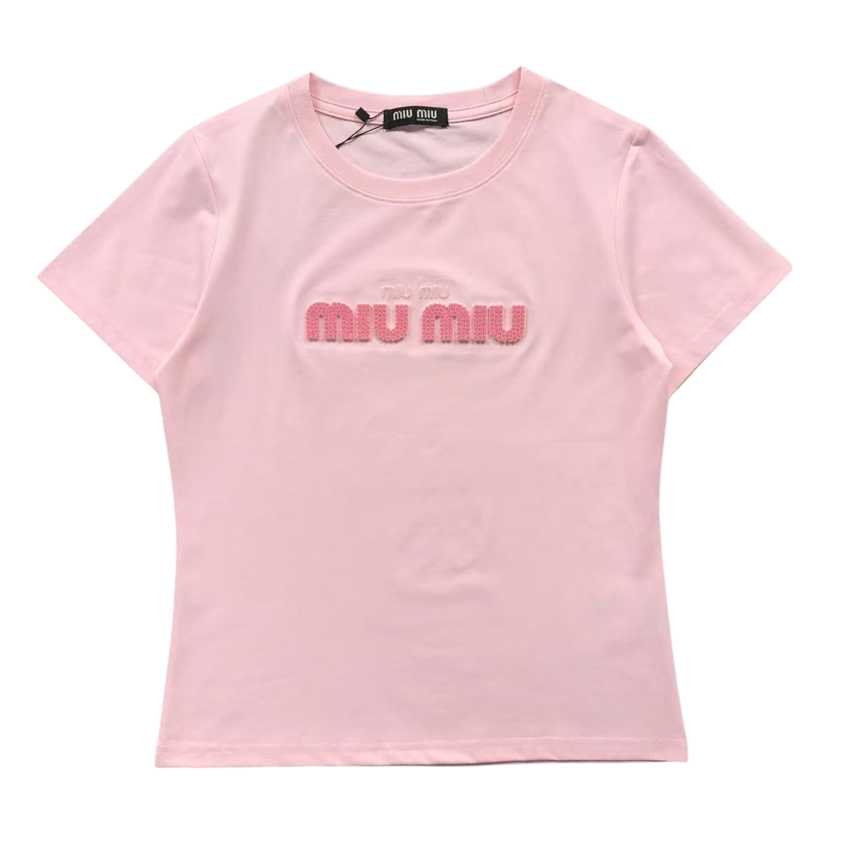 Miu Miu Ribbed Tshirt Pink
