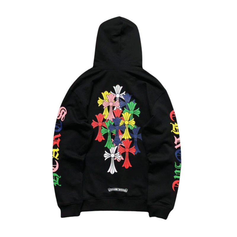 Chrome Hearts Colorfull Crosses Hoodie Black