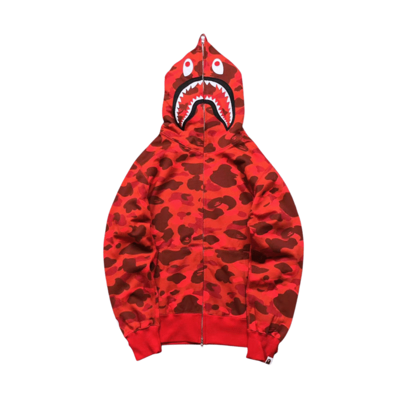Bape Camo Hoodie Red
