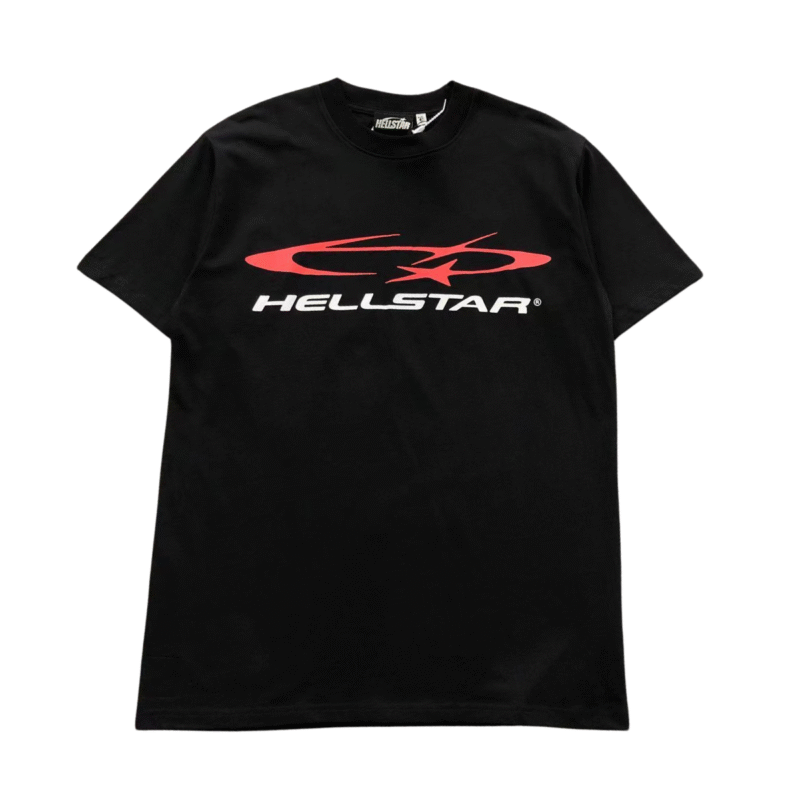 Hellstar Red Logo Tshirt Black