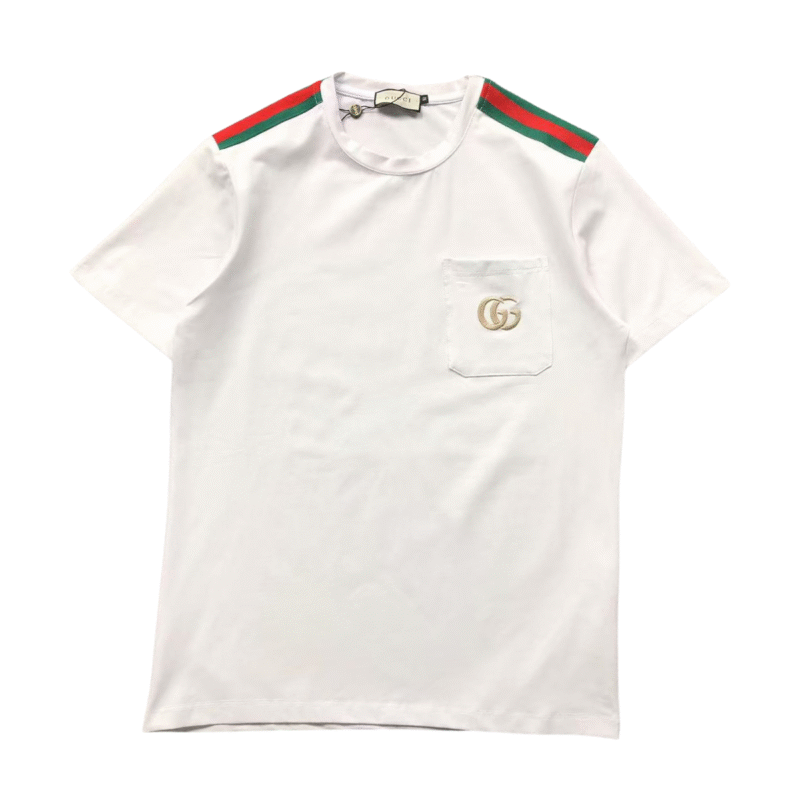 Gucci Vertical Strips Logo Tshirt White