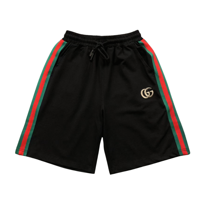 Gucci Vertical Strips Logo Shorts Black