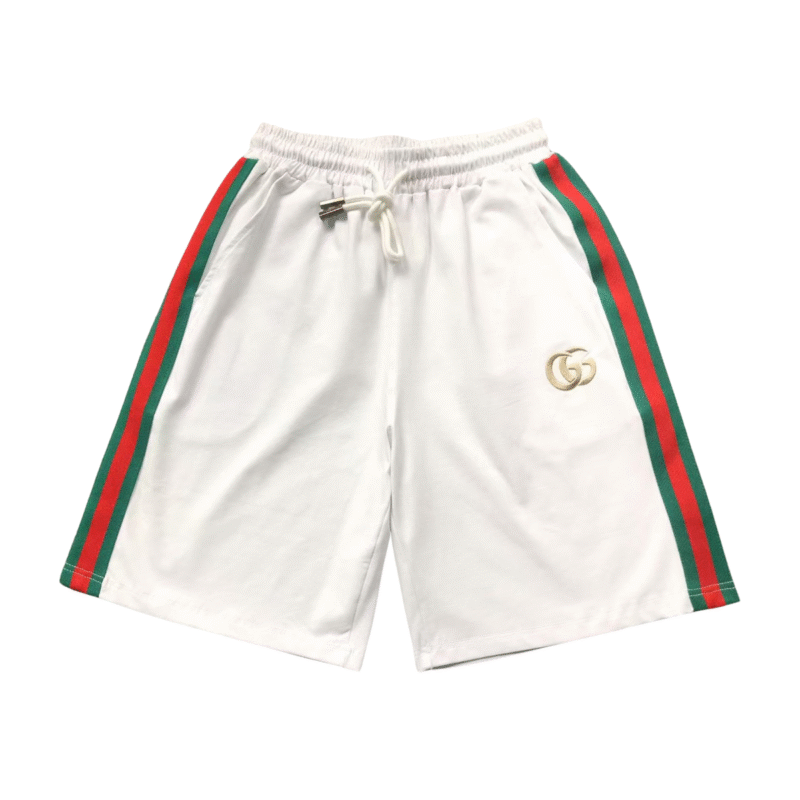 Gucci Vertical Strips Logo Shorts White