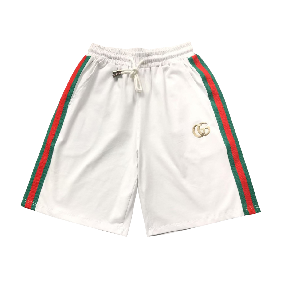 Gucci Vertical Strips Logo Shorts White