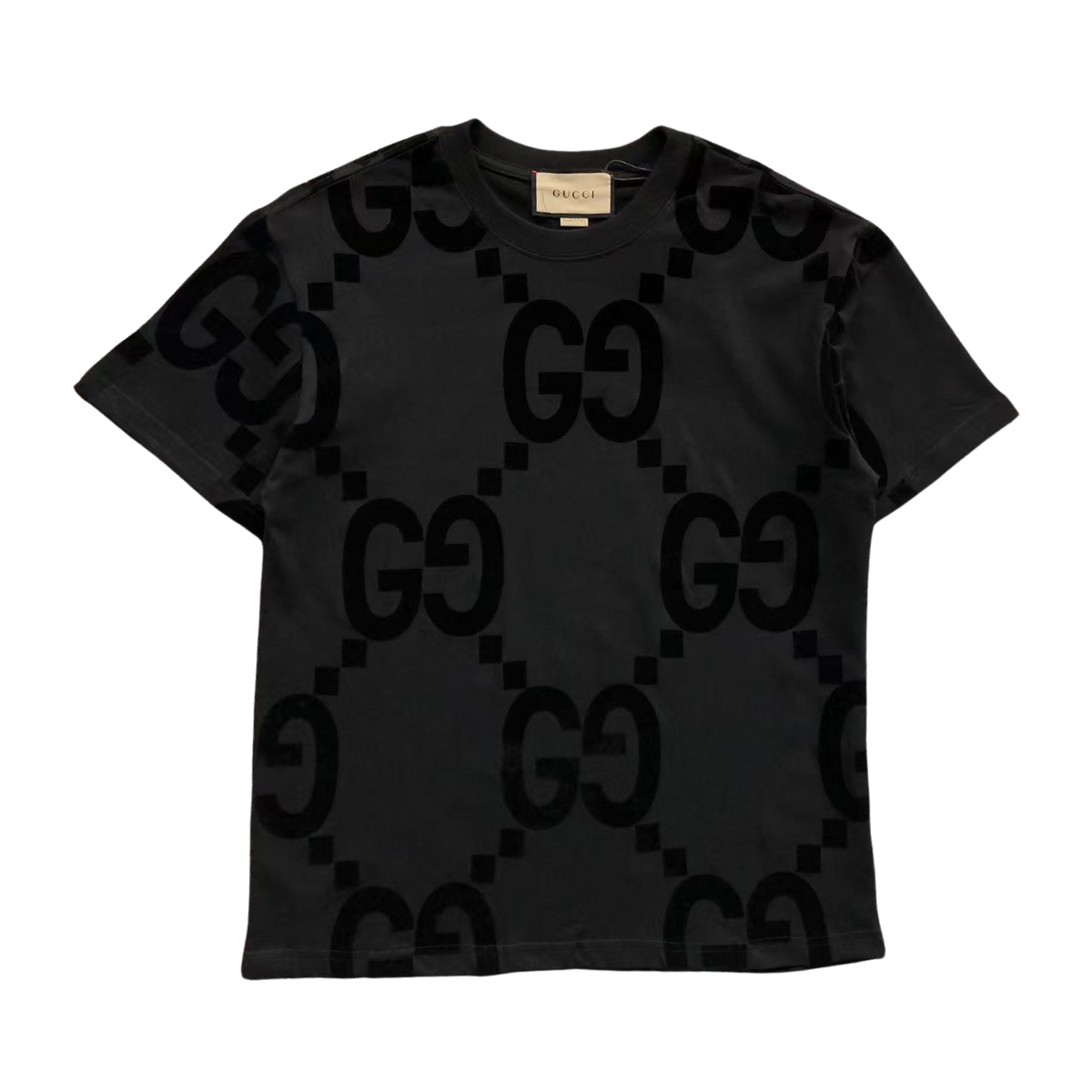 Gucci Velvet Logo Tshirt Black