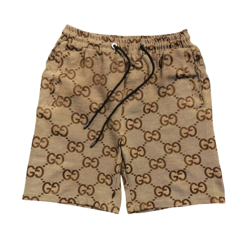 Gucci Pattern Logo Shorts Beige