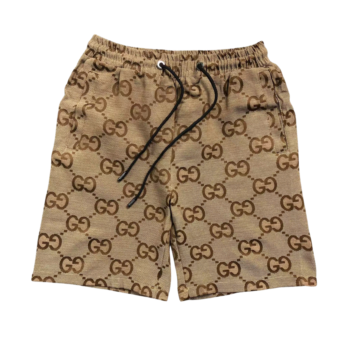 Gucci Pattern Logo Shorts Beige