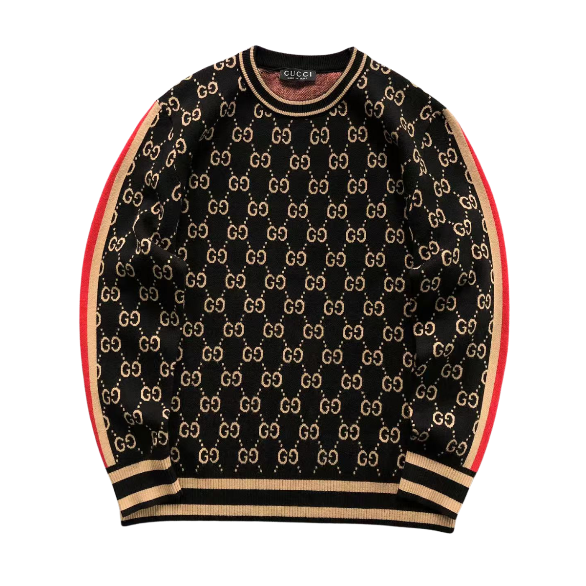 Gucci Logo Pattern Knit Sweater