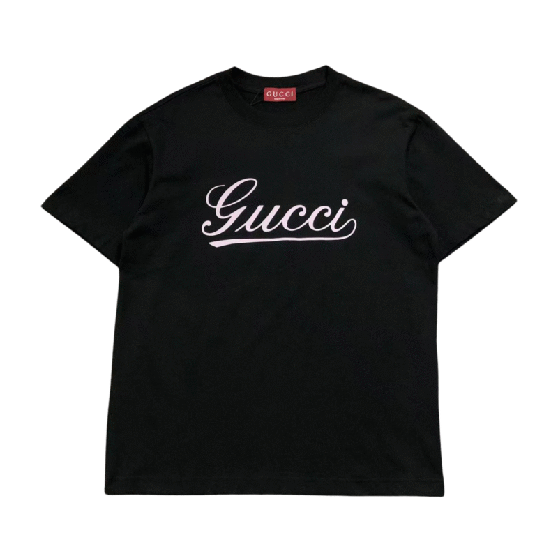 Gucci Lettering Logo Tshirt Black