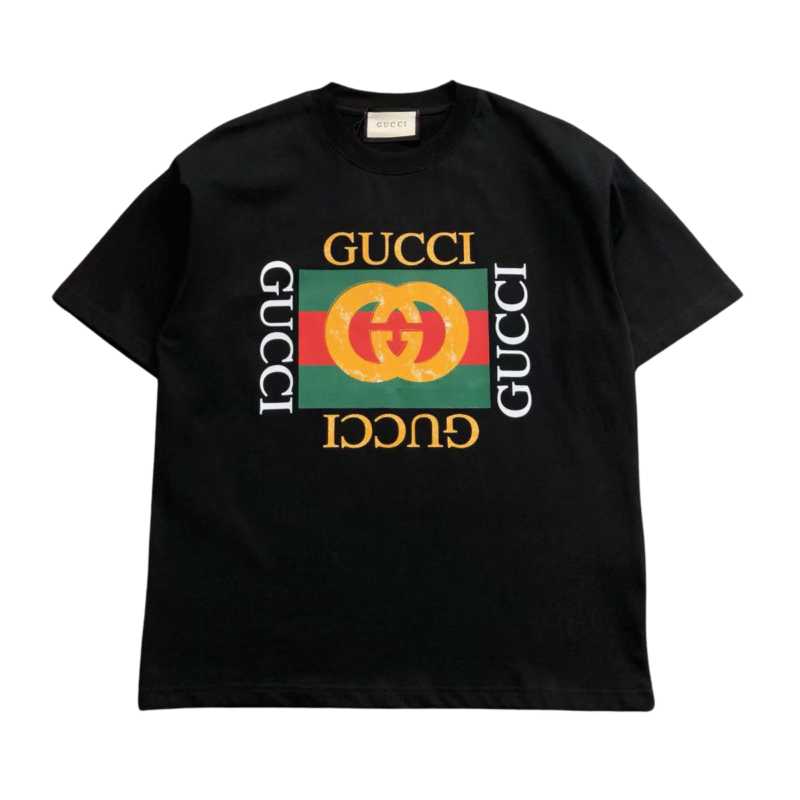 Gucci Golden Logo Tshirt Black