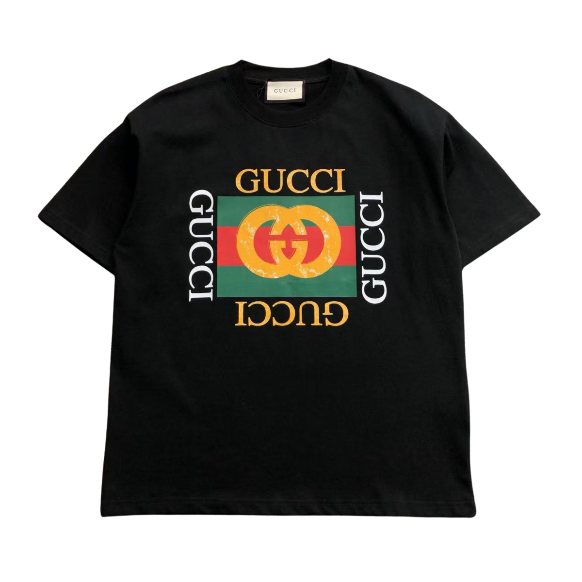 Gucci Golden Logo Tshirt Black