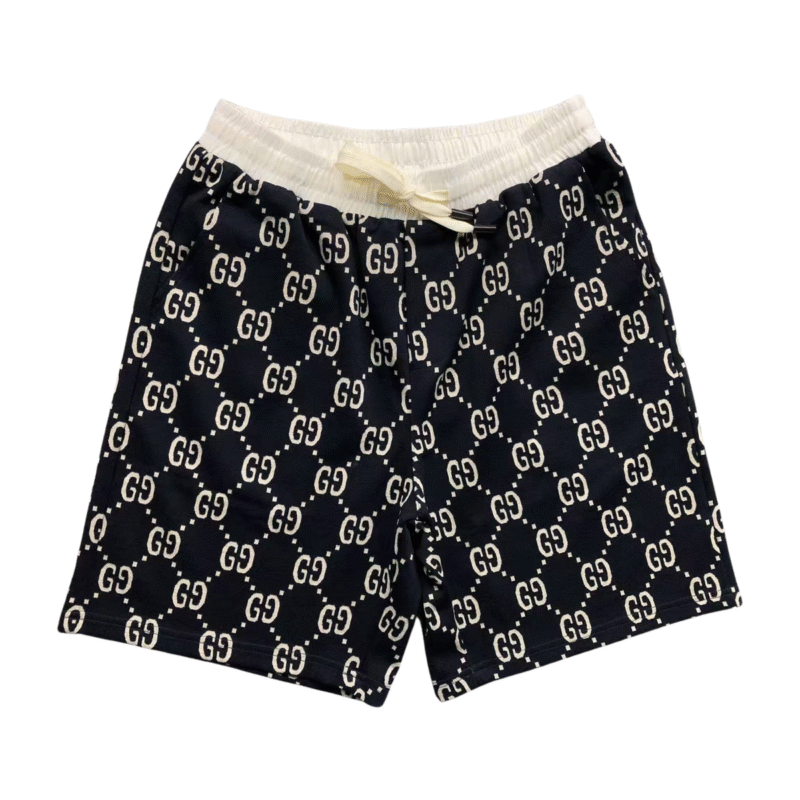Gucci Embroidery Logo Shorts Black