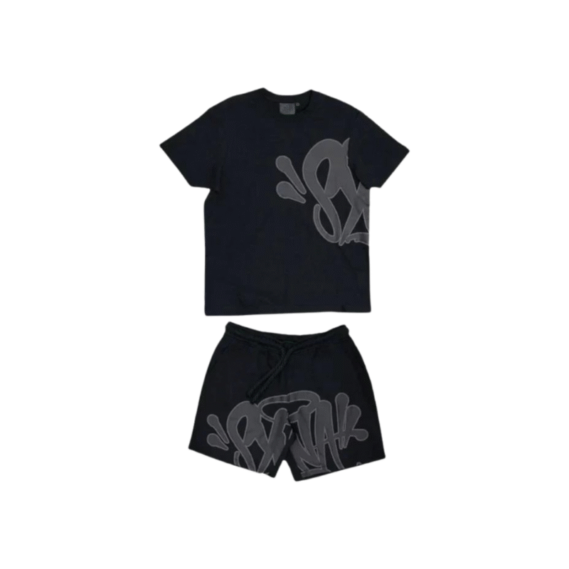 Syna World T-Shirt & Shorts Set Black Grey