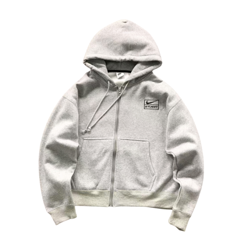 Nike x Stussy Washed Fleece Hoodie Grey