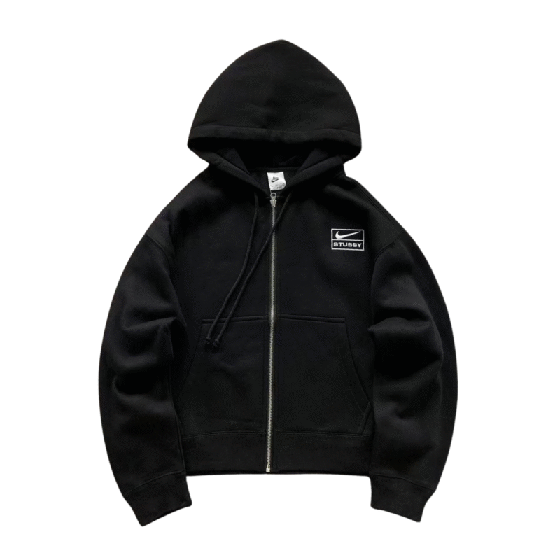 Nike x Stussy Washed Fleece Hoodie Black